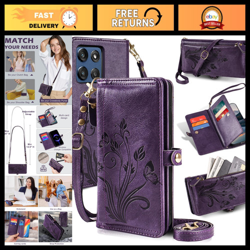 Dark purple wallet case for - purple,